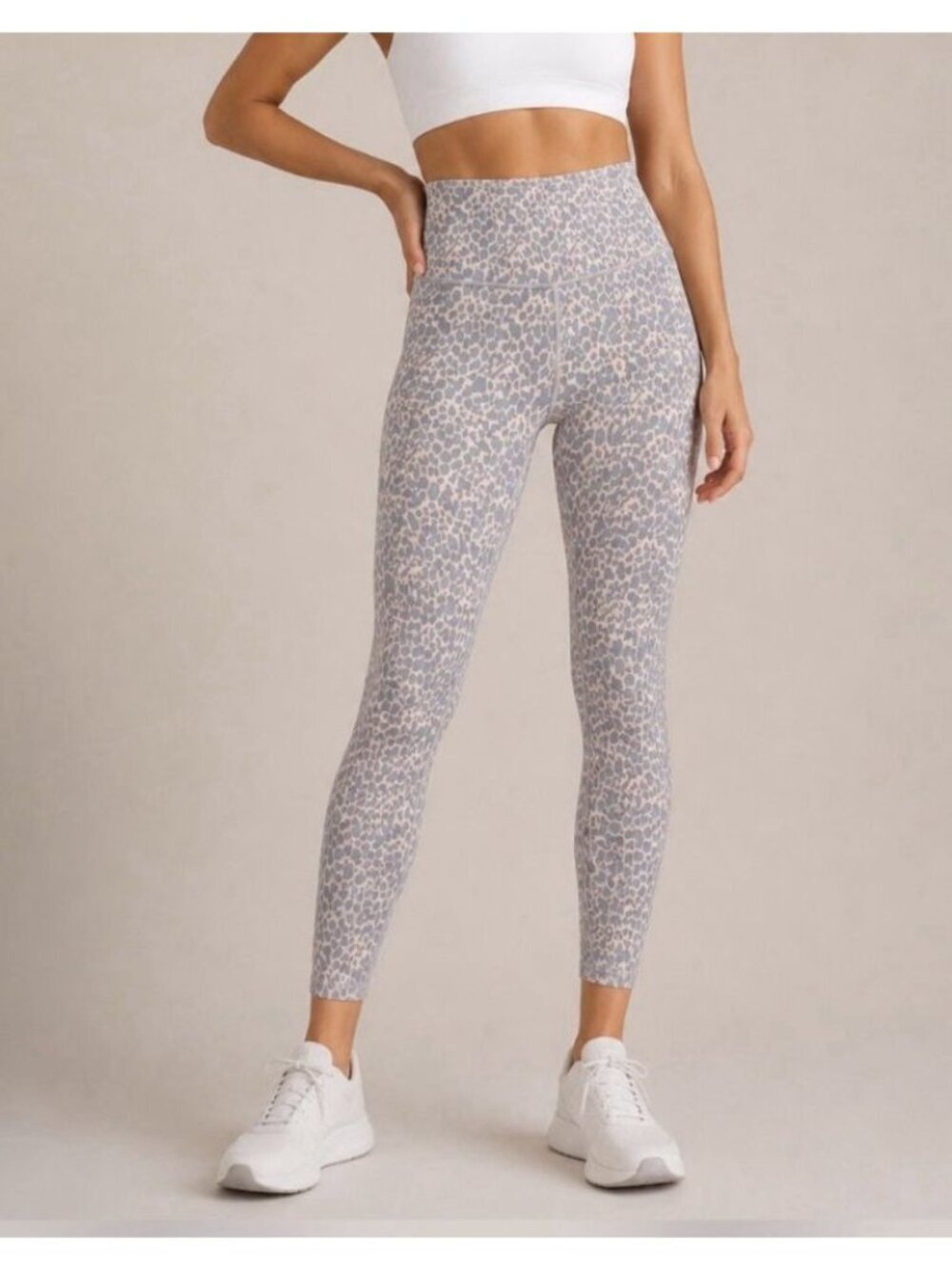 Varley Women’s Let's Move High Rise Pink Gray Animal Print Leggings Size Medium